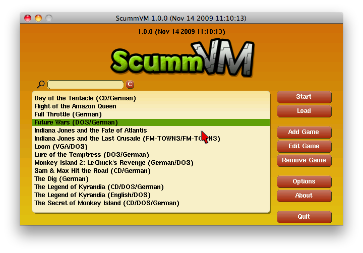 scummvm games emulator for mac